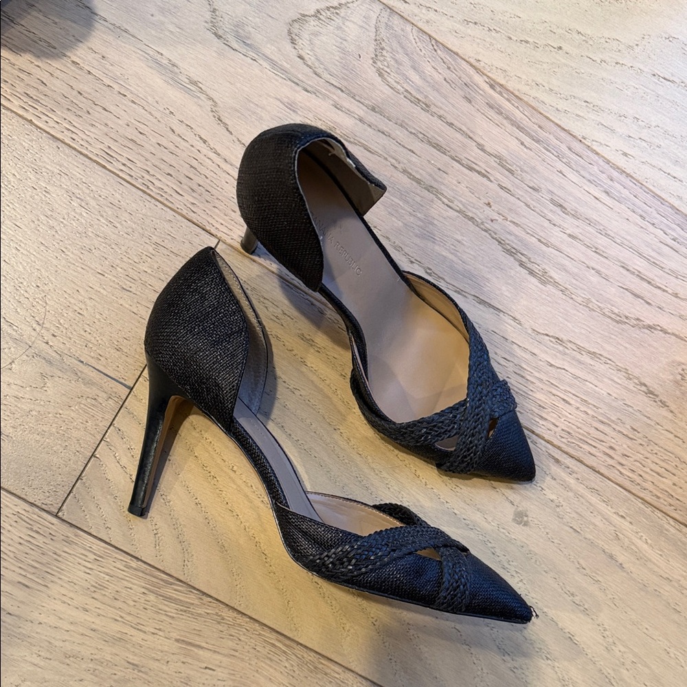 Banana Republic Black Textured Heels 9